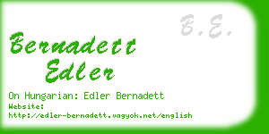 bernadett edler business card